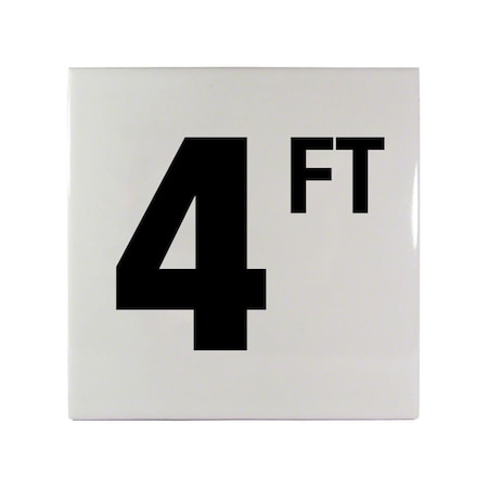 Inlays 6 in. Smooth Ceramic Tile - 4 FT C610040